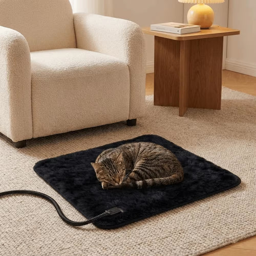Adjustable Pet Electric Blanket Constant Temperature Anti-Slip Heated Pet Pad Warm Electric Heating Dog Bed Winter Warmer
